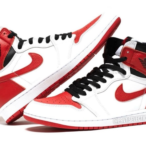 Nike Air Jordan 1 Retro High OG Heritage White Red 555088-161 Size 8.5 Mens - Picture 5 of 6